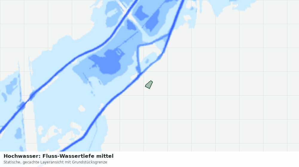 Statische Kartenansicht: Hochwasser: Fluss-Wassertiefe mittel