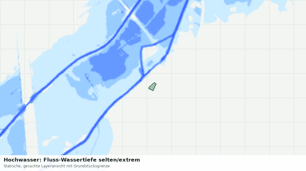 Statische Kartenansicht: Hochwasser: Fluss-Wassertiefe selten/extrem