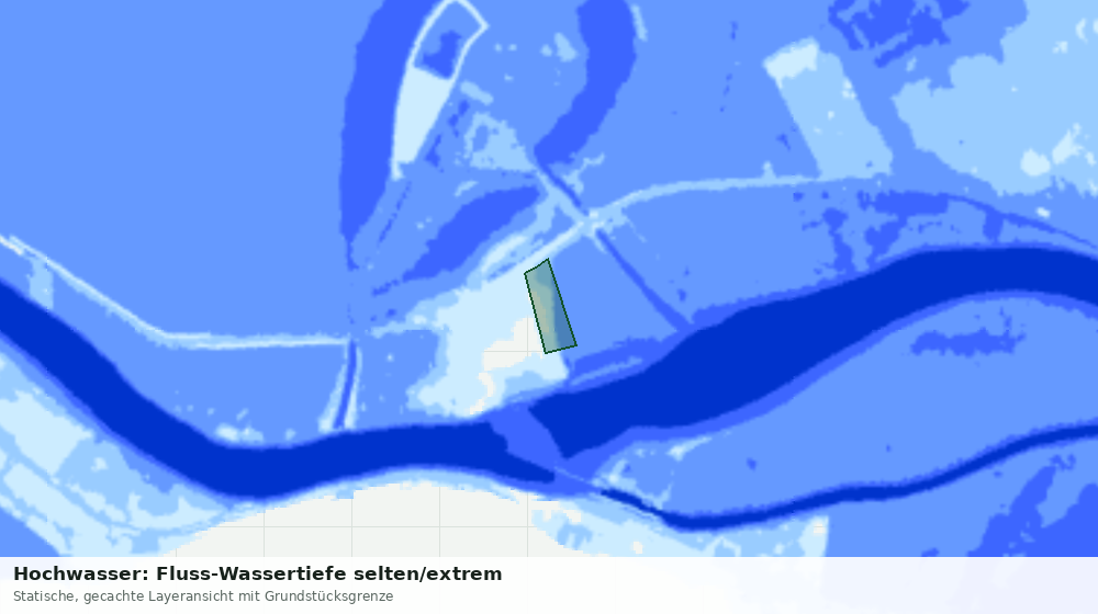 Statische Kartenansicht: Hochwasser: Fluss-Wassertiefe selten/extrem