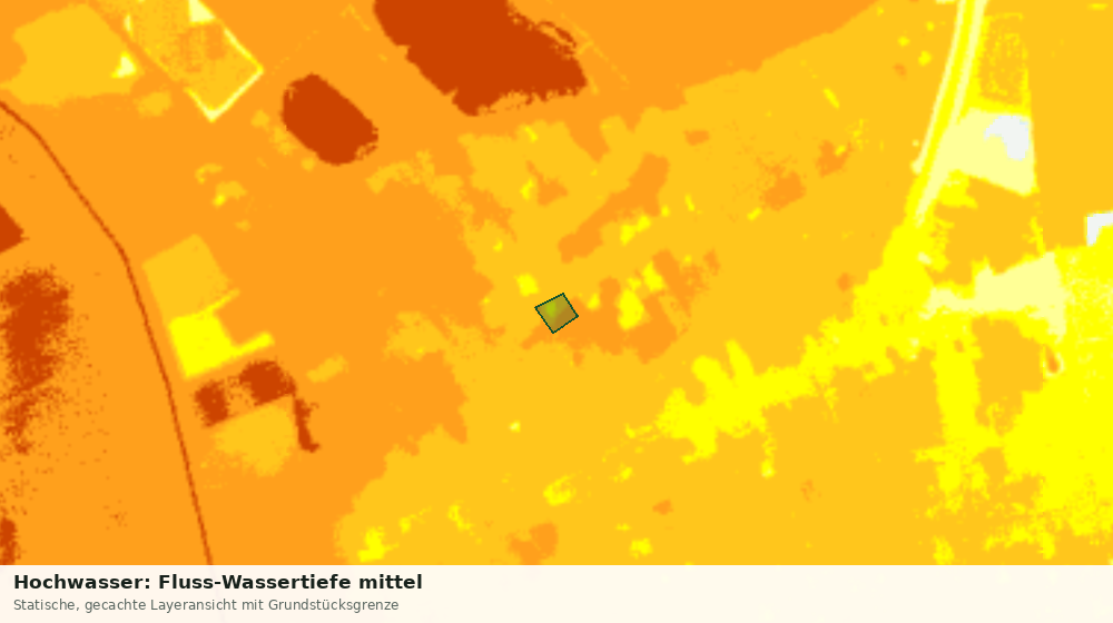 Statische Kartenansicht: Hochwasser: Fluss-Wassertiefe mittel