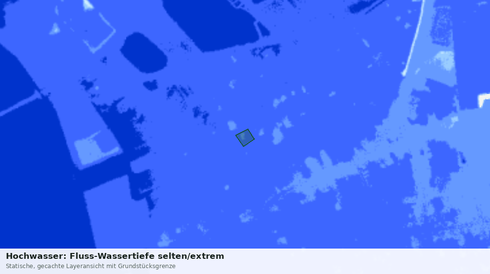 Statische Kartenansicht: Hochwasser: Fluss-Wassertiefe selten/extrem