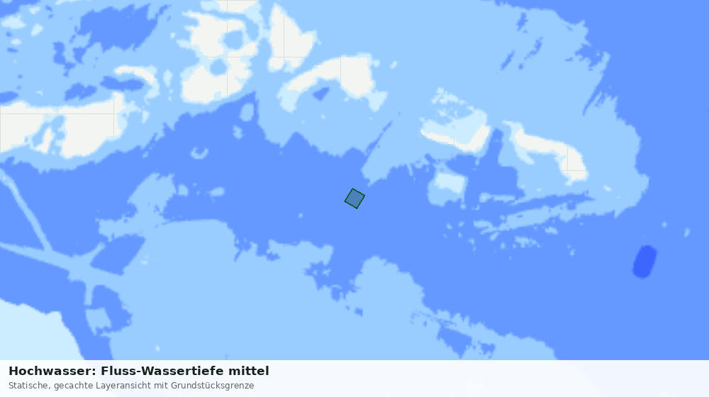 Statische Kartenansicht: Hochwasser: Fluss-Wassertiefe mittel