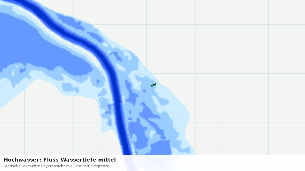 Statische Kartenansicht: Hochwasser: Fluss-Wassertiefe mittel