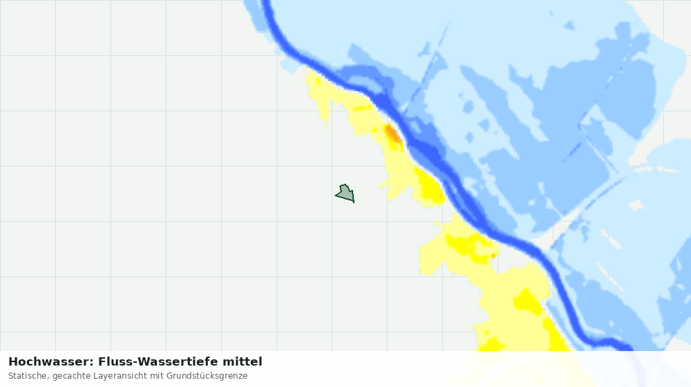 Statische Kartenansicht: Hochwasser: Fluss-Wassertiefe mittel
