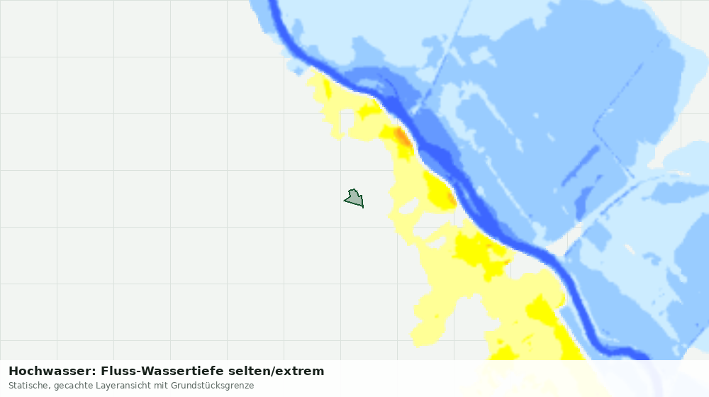 Statische Kartenansicht: Hochwasser: Fluss-Wassertiefe selten/extrem