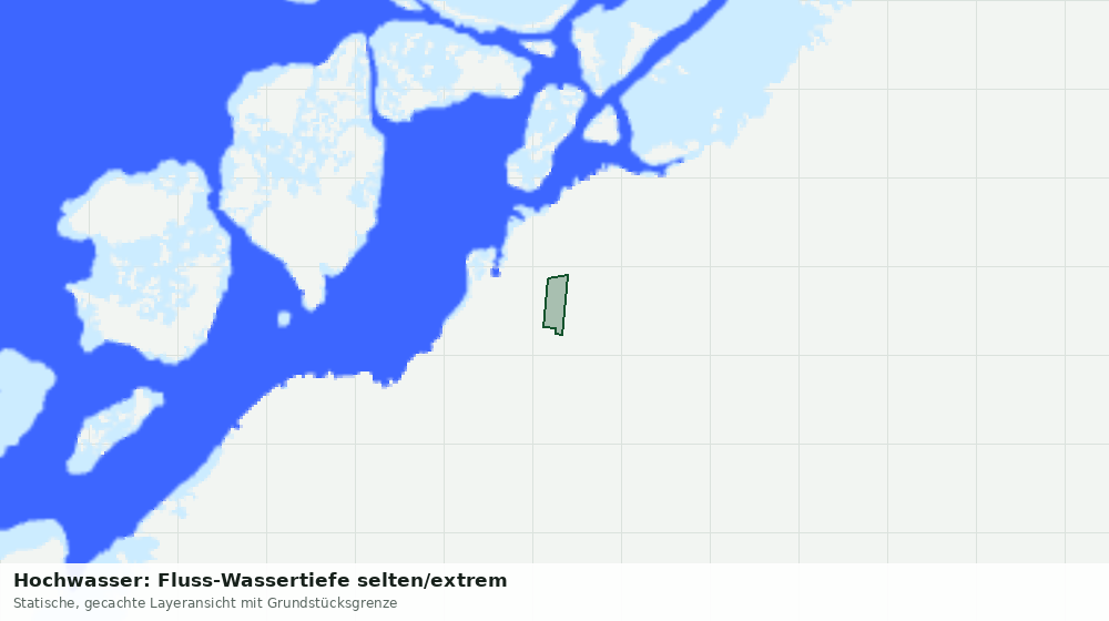 Statische Kartenansicht: Hochwasser: Fluss-Wassertiefe selten/extrem
