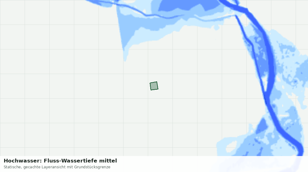 Statische Kartenansicht: Hochwasser: Fluss-Wassertiefe mittel