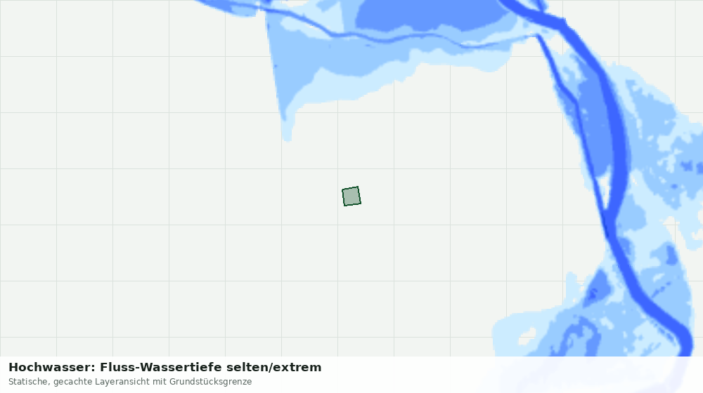 Statische Kartenansicht: Hochwasser: Fluss-Wassertiefe selten/extrem