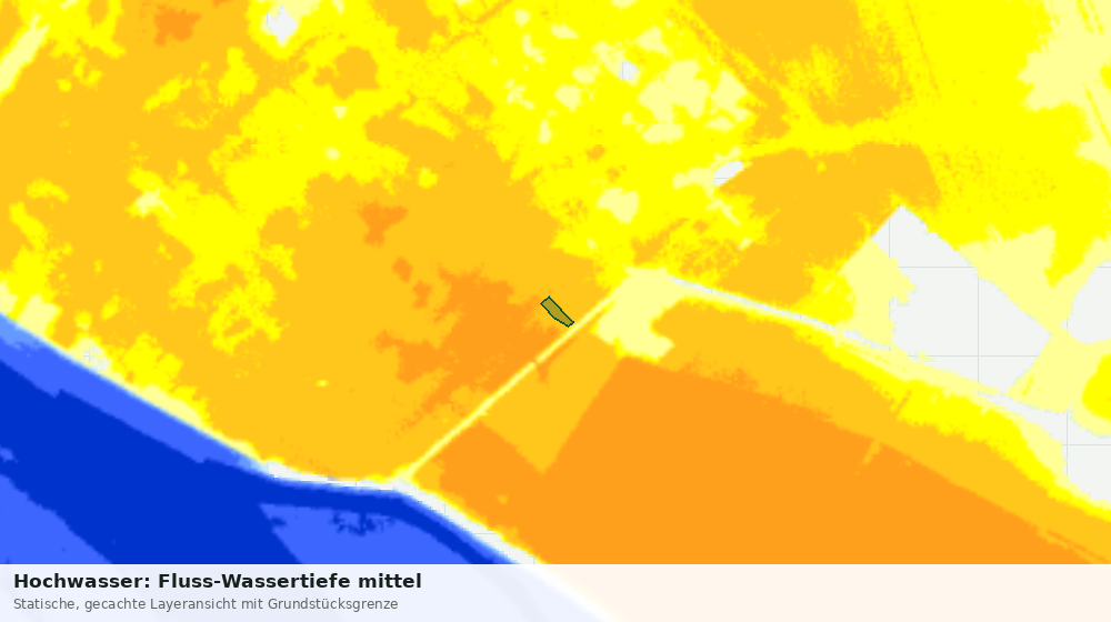 Statische Kartenansicht: Hochwasser: Fluss-Wassertiefe mittel