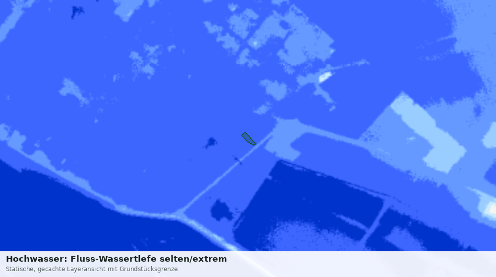 Statische Kartenansicht: Hochwasser: Fluss-Wassertiefe selten/extrem