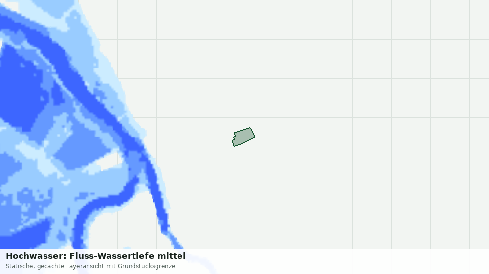 Statische Kartenansicht: Hochwasser: Fluss-Wassertiefe mittel