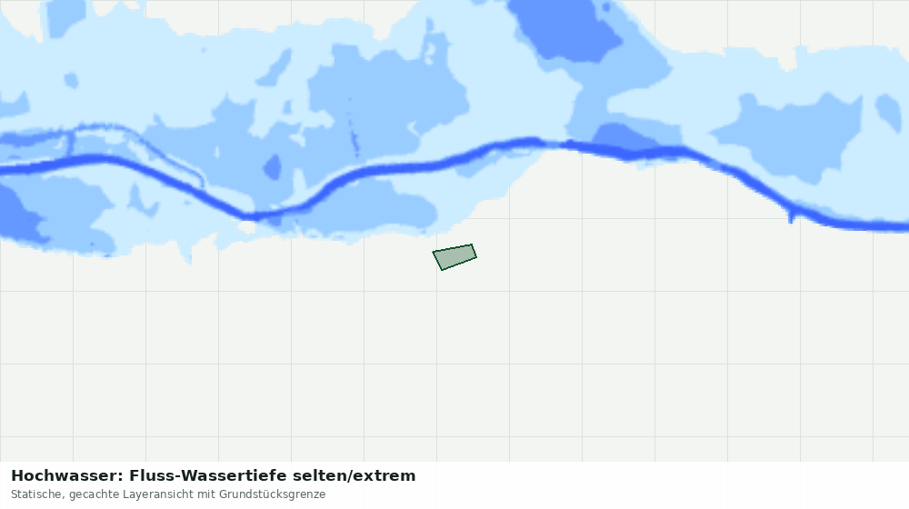 Statische Kartenansicht: Hochwasser: Fluss-Wassertiefe selten/extrem