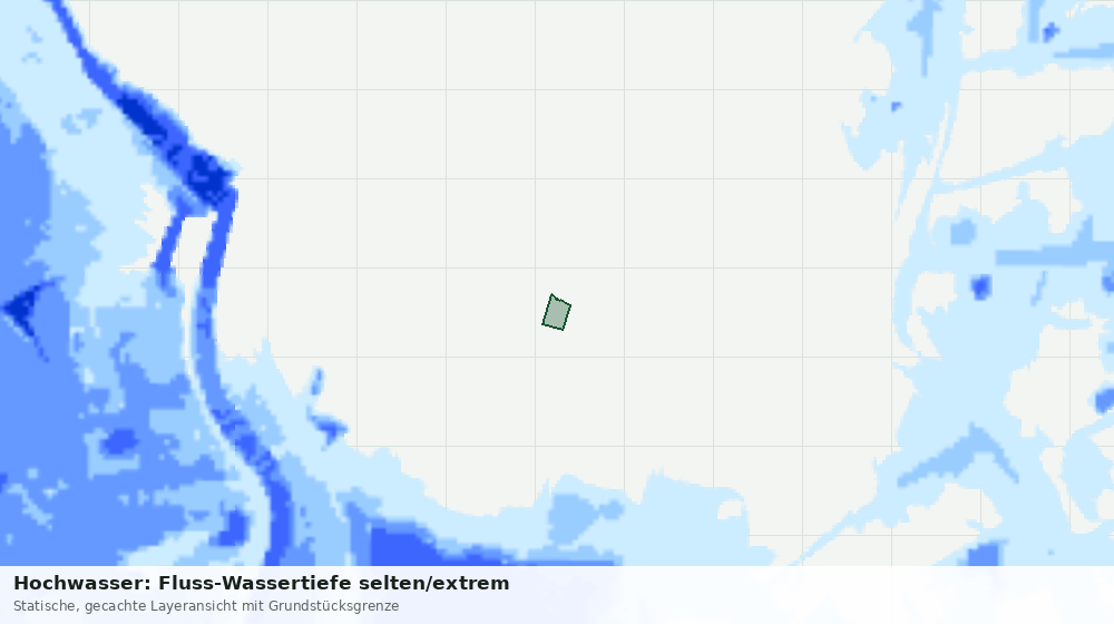 Statische Kartenansicht: Hochwasser: Fluss-Wassertiefe selten/extrem