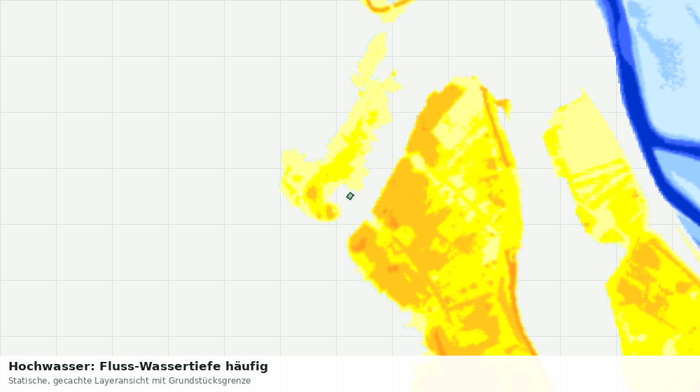 Statische Kartenansicht: Hochwasser: Fluss-Wassertiefe häufig