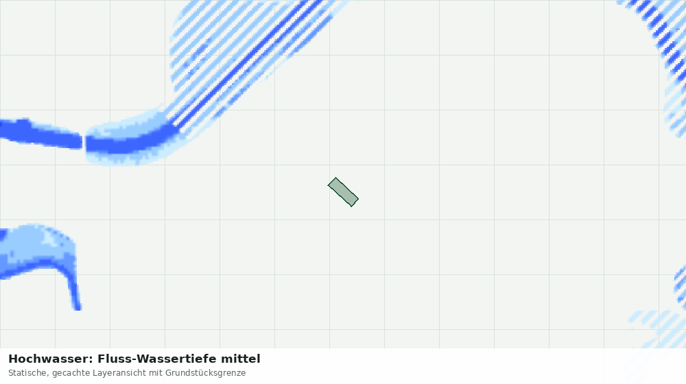 Statische Kartenansicht: Hochwasser: Fluss-Wassertiefe mittel