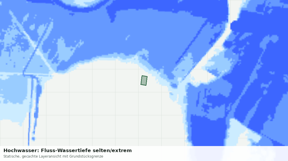 Statische Kartenansicht: Hochwasser: Fluss-Wassertiefe selten/extrem