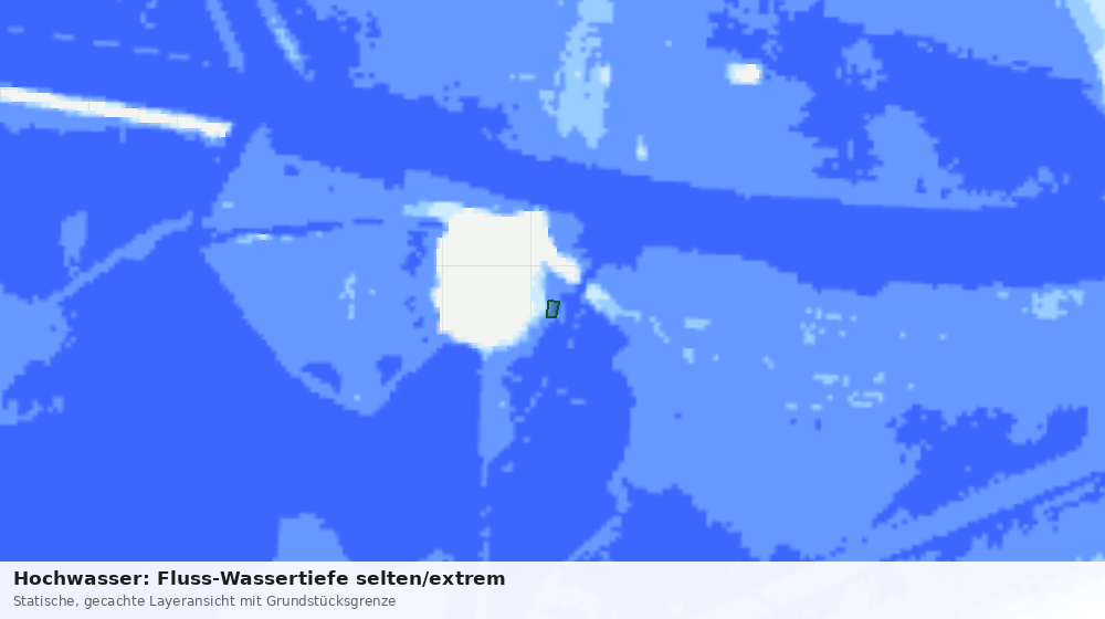 Statische Kartenansicht: Hochwasser: Fluss-Wassertiefe selten/extrem