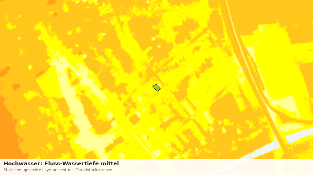 Statische Kartenansicht: Hochwasser: Fluss-Wassertiefe mittel