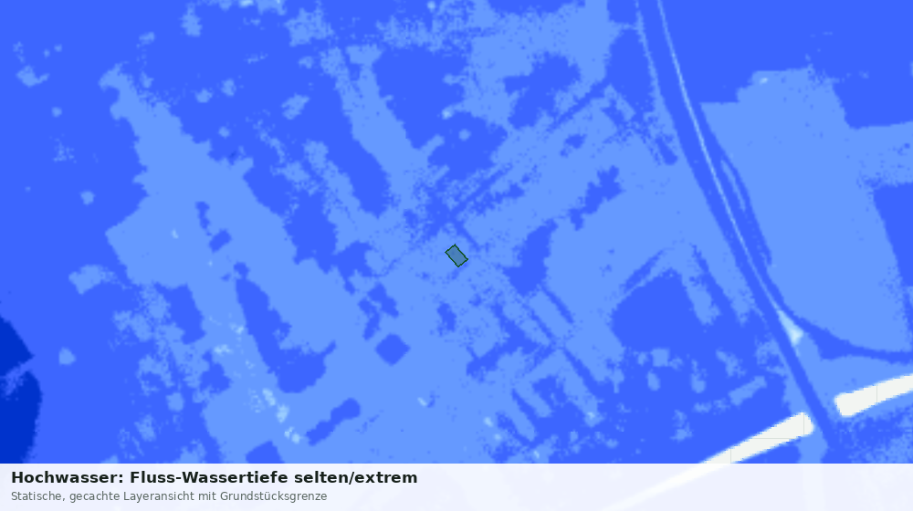 Statische Kartenansicht: Hochwasser: Fluss-Wassertiefe selten/extrem