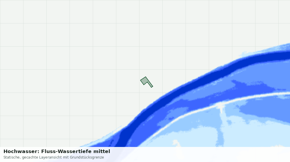 Statische Kartenansicht: Hochwasser: Fluss-Wassertiefe mittel