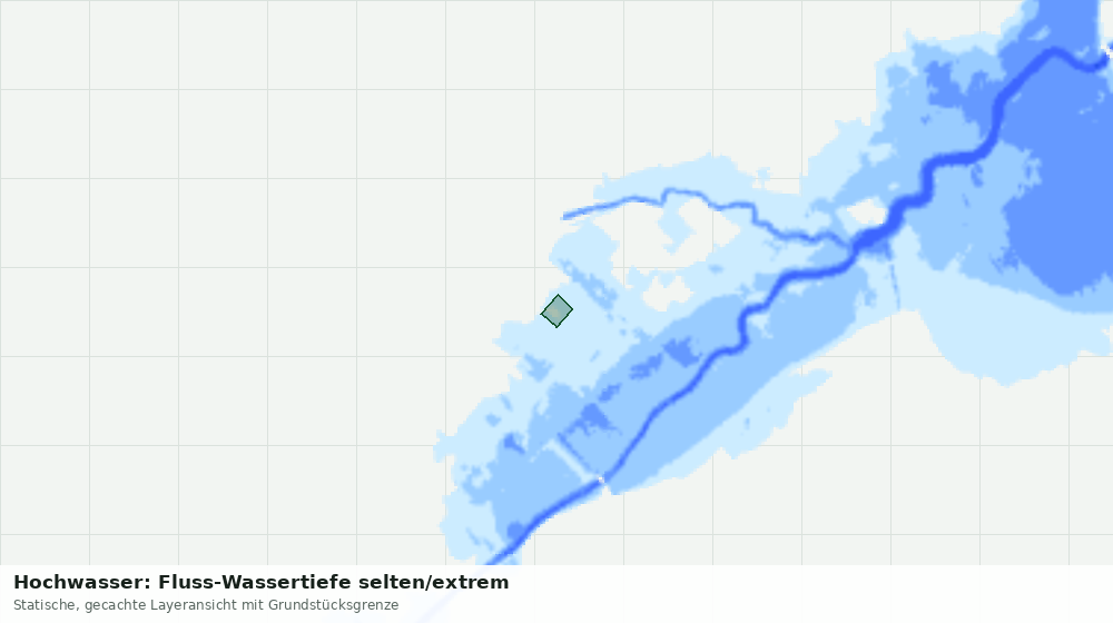 Statische Kartenansicht: Hochwasser: Fluss-Wassertiefe selten/extrem