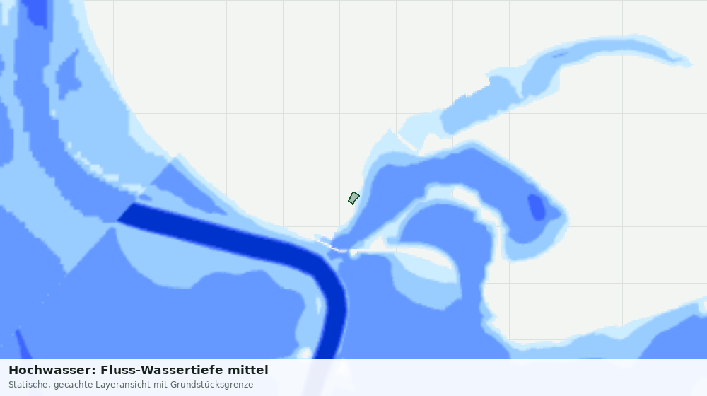 Statische Kartenansicht: Hochwasser: Fluss-Wassertiefe mittel
