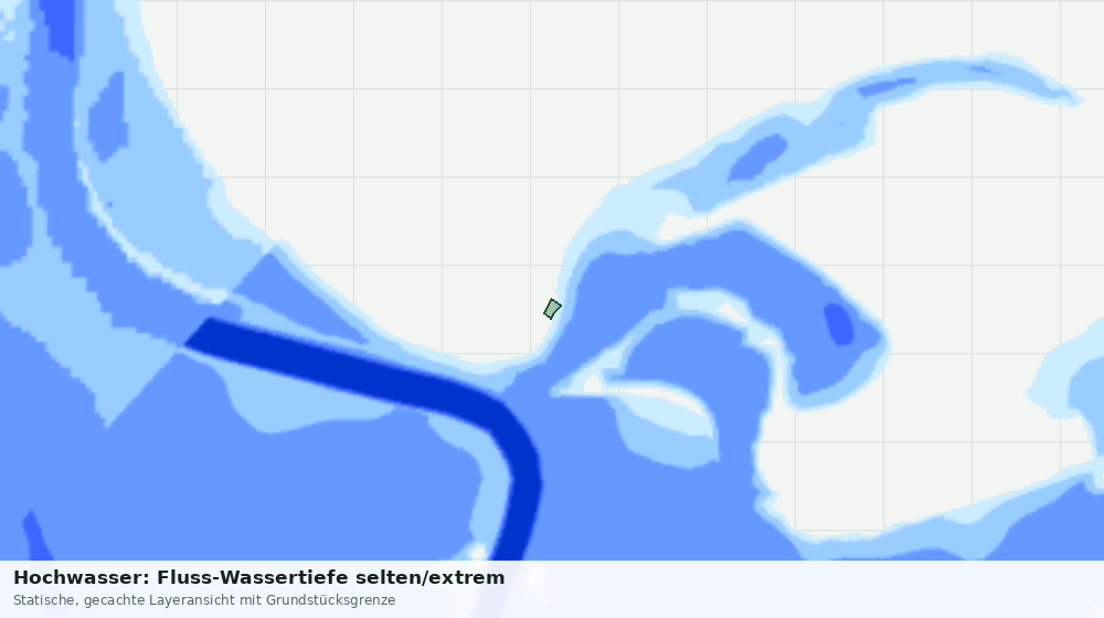 Statische Kartenansicht: Hochwasser: Fluss-Wassertiefe selten/extrem