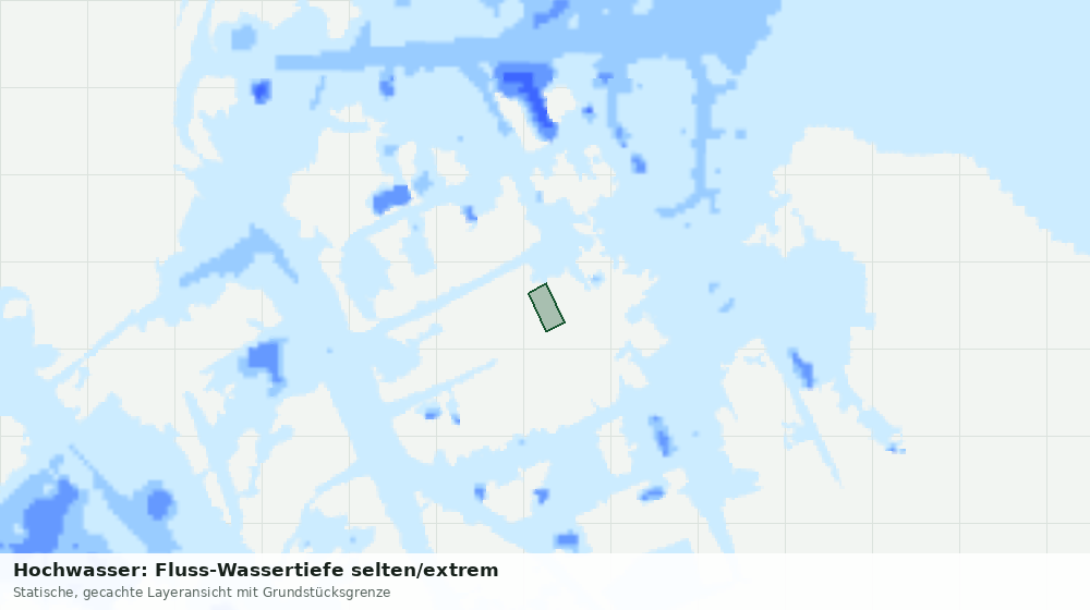 Statische Kartenansicht: Hochwasser: Fluss-Wassertiefe selten/extrem