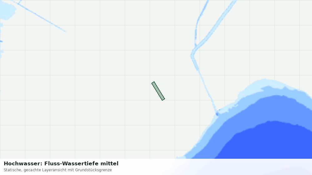 Statische Kartenansicht: Hochwasser: Fluss-Wassertiefe mittel