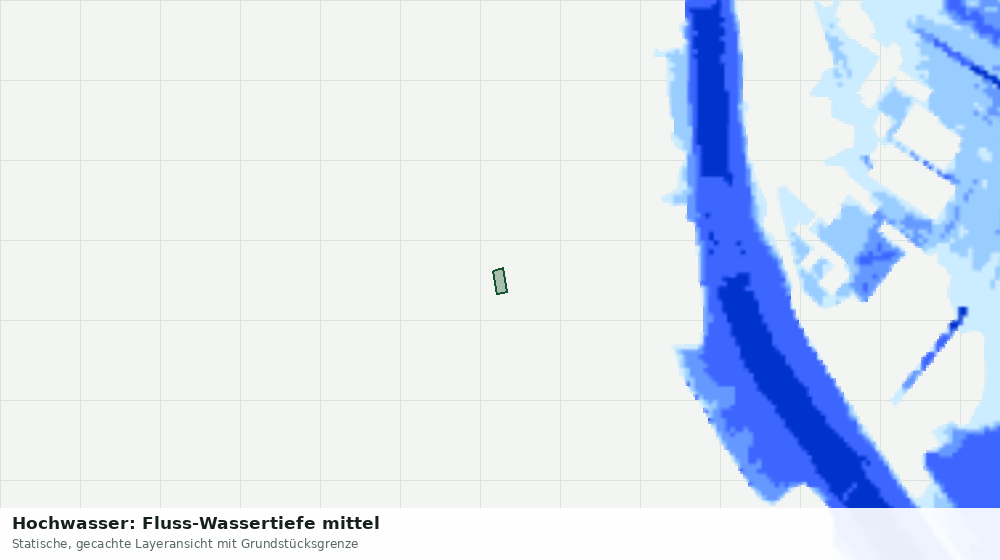 Statische Kartenansicht: Hochwasser: Fluss-Wassertiefe mittel
