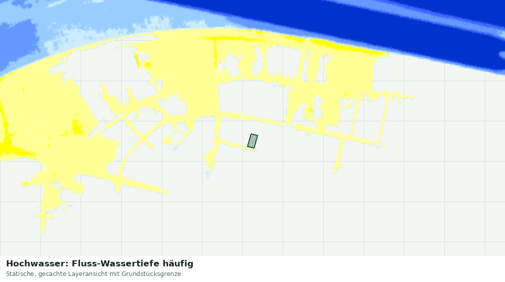 Statische Kartenansicht: Hochwasser: Fluss-Wassertiefe häufig