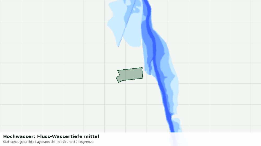 Statische Kartenansicht: Hochwasser: Fluss-Wassertiefe mittel