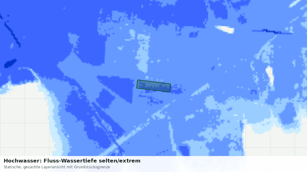 Statische Kartenansicht: Hochwasser: Fluss-Wassertiefe selten/extrem