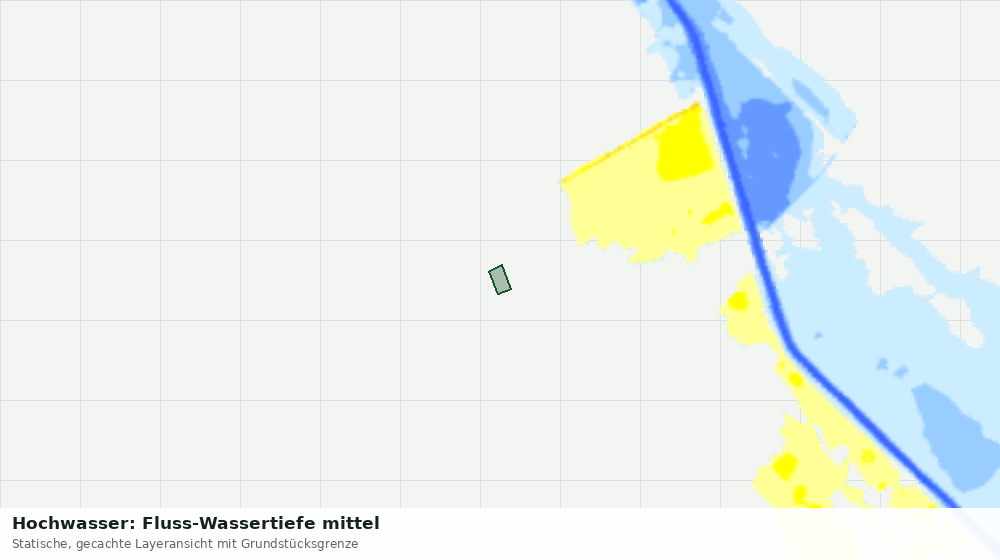 Statische Kartenansicht: Hochwasser: Fluss-Wassertiefe mittel