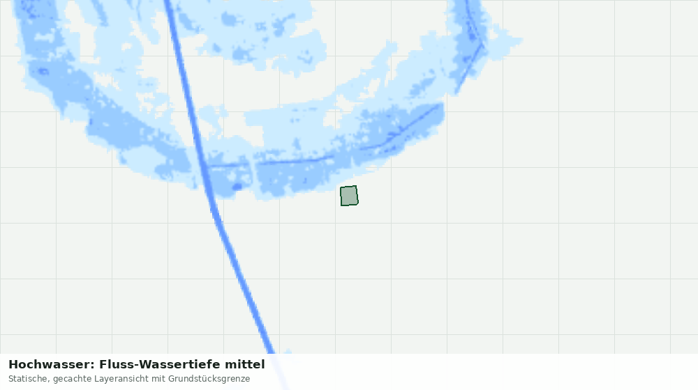 Statische Kartenansicht: Hochwasser: Fluss-Wassertiefe mittel