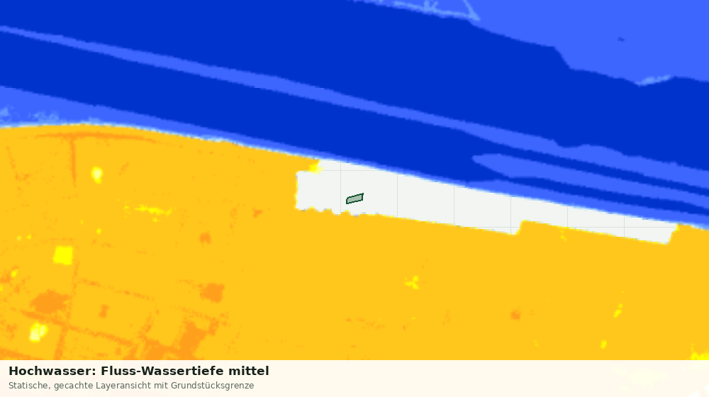 Statische Kartenansicht: Hochwasser: Fluss-Wassertiefe mittel
