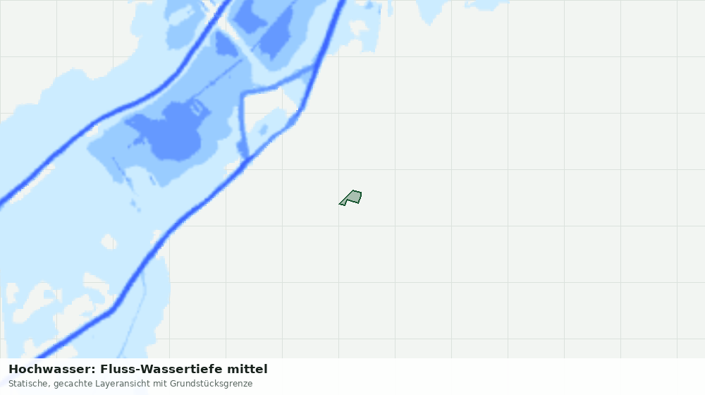 Statische Kartenansicht: Hochwasser: Fluss-Wassertiefe mittel