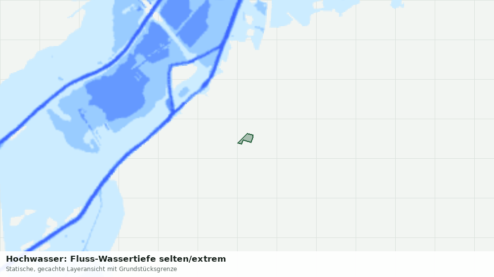 Statische Kartenansicht: Hochwasser: Fluss-Wassertiefe selten/extrem