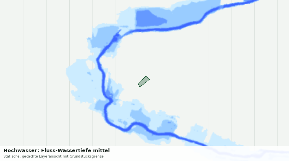 Statische Kartenansicht: Hochwasser: Fluss-Wassertiefe mittel