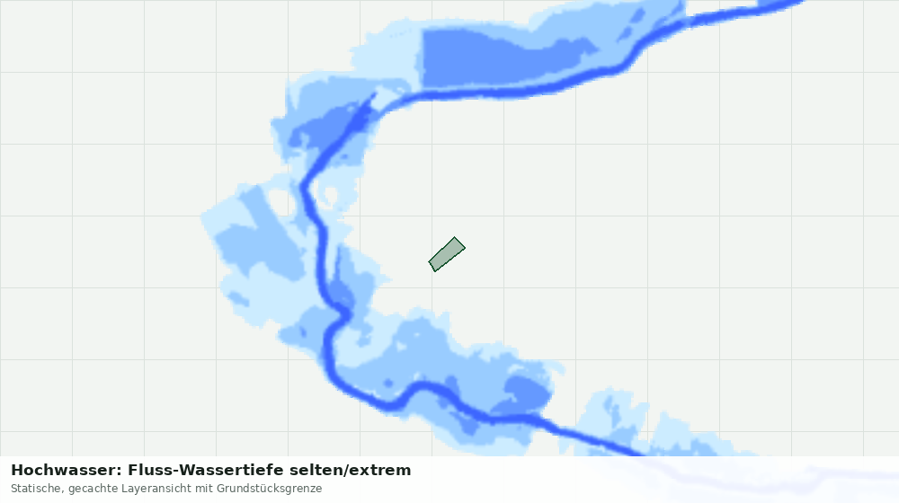 Statische Kartenansicht: Hochwasser: Fluss-Wassertiefe selten/extrem