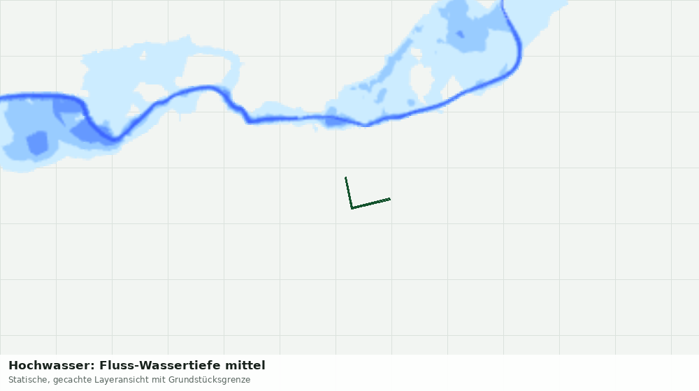 Statische Kartenansicht: Hochwasser: Fluss-Wassertiefe mittel