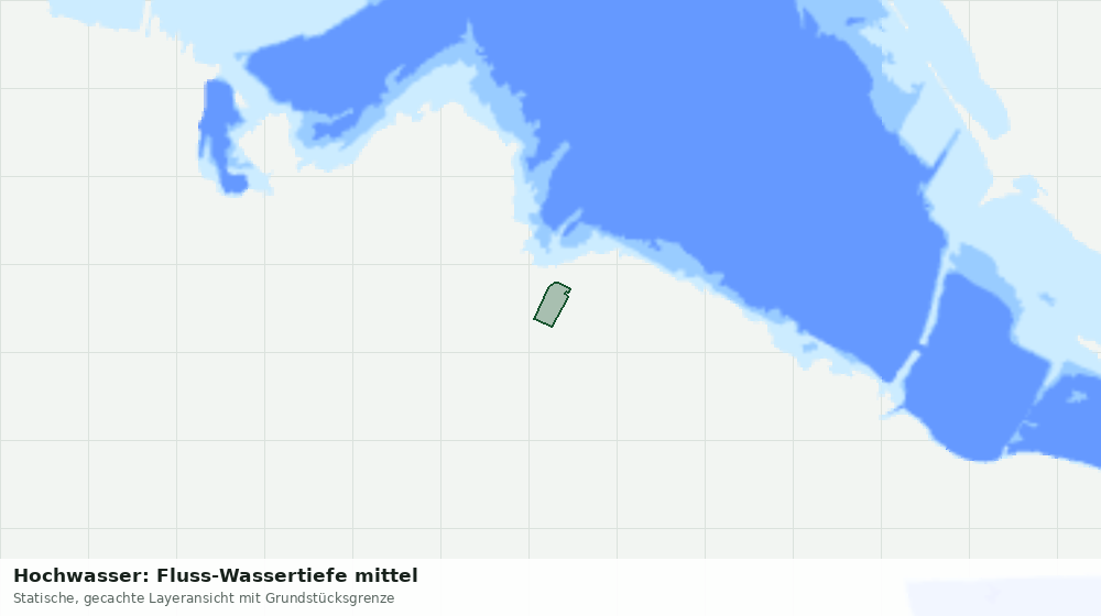 Statische Kartenansicht: Hochwasser: Fluss-Wassertiefe mittel