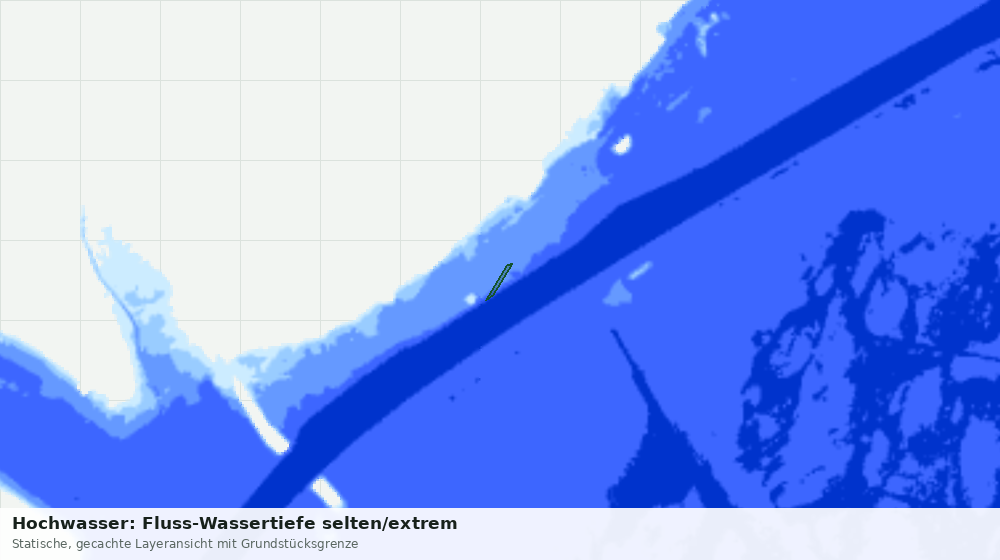 Statische Kartenansicht: Hochwasser: Fluss-Wassertiefe selten/extrem