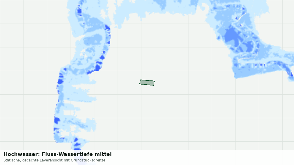 Statische Kartenansicht: Hochwasser: Fluss-Wassertiefe mittel