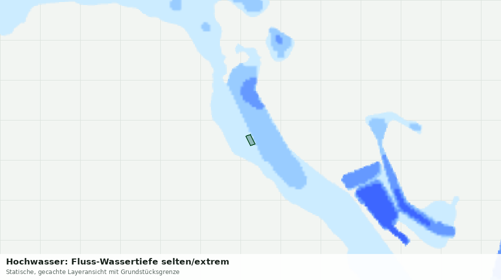 Statische Kartenansicht: Hochwasser: Fluss-Wassertiefe selten/extrem