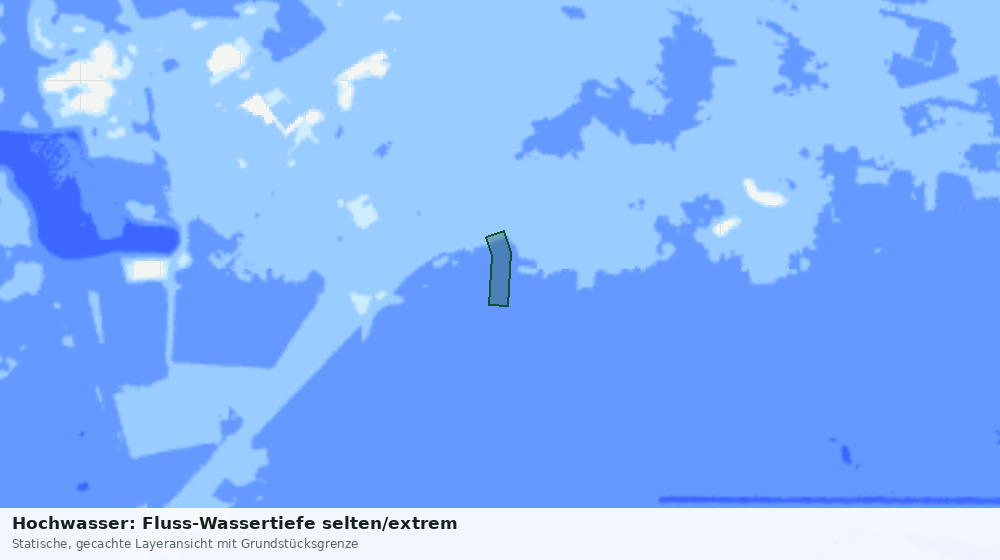 Statische Kartenansicht: Hochwasser: Fluss-Wassertiefe selten/extrem