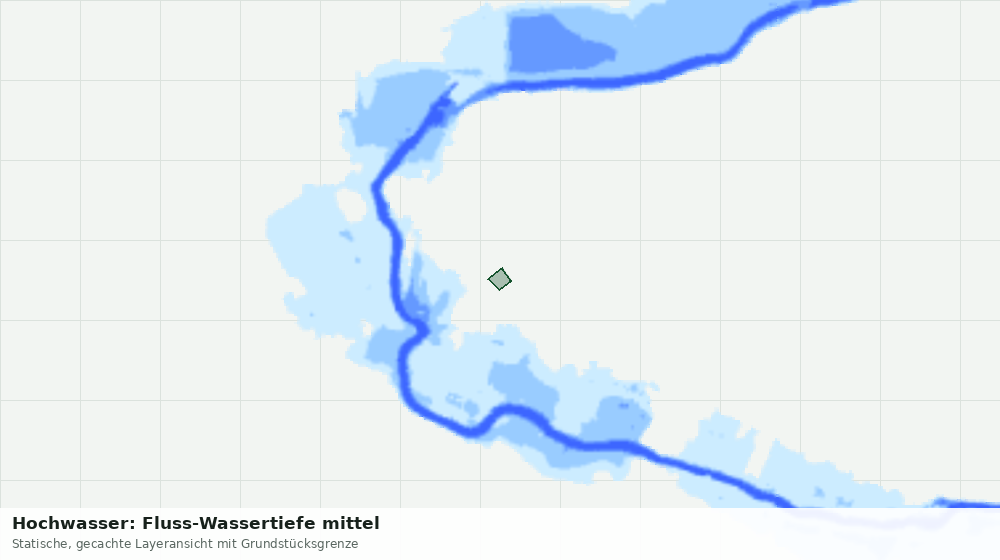 Statische Kartenansicht: Hochwasser: Fluss-Wassertiefe mittel