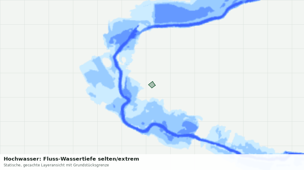 Statische Kartenansicht: Hochwasser: Fluss-Wassertiefe selten/extrem