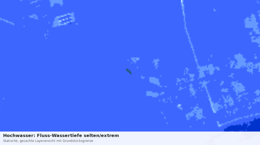 Statische Kartenansicht: Hochwasser: Fluss-Wassertiefe selten/extrem