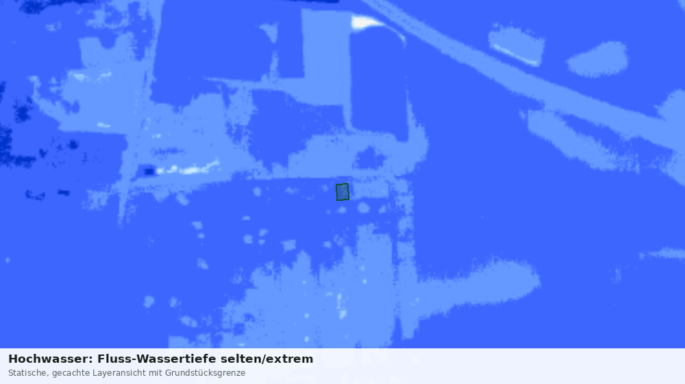 Statische Kartenansicht: Hochwasser: Fluss-Wassertiefe selten/extrem